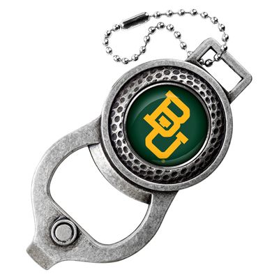 Baylor Bears Golf Bag Tag with Ball Marker - Antique Nickel