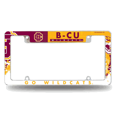 Bethune-Cookman Wildcats Primary Chrome Auto License Plate Frame