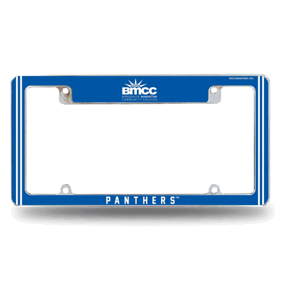 BMCC Panthers12"x 6" Chrome Automotive License Plate Frame