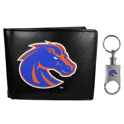 Boise St. Broncos Bi-fold Wallet & Valet Key Chain