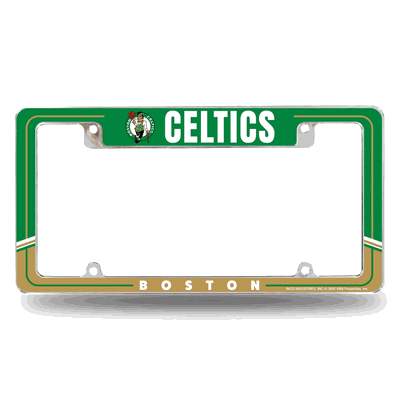 Boston Celtics Two-Tone 12"x 6" Chrome Automotive License Plate Frame