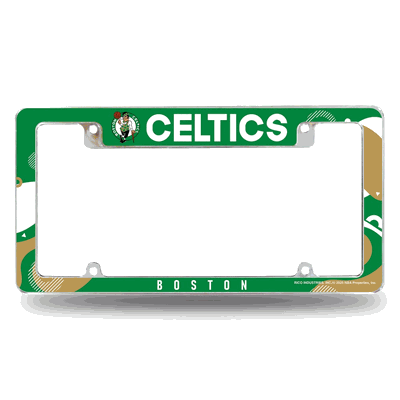 Boston Celtics Wave 12" x 6" Chrome Automotive License Plate Frame