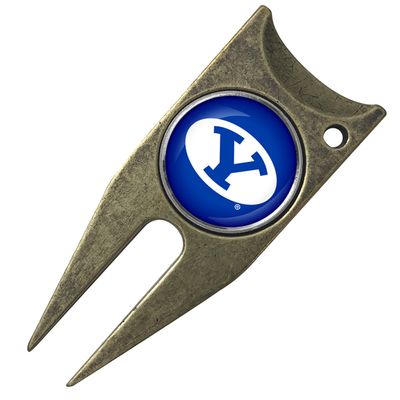 Brigham Young Univ. Cougars Stealth Golf Divot Tool - Antique Brass