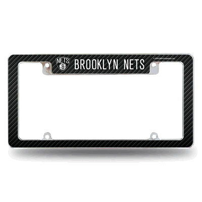 Brooklyn Nets Black 12" x 6" Chrome Auto License Plate Frame