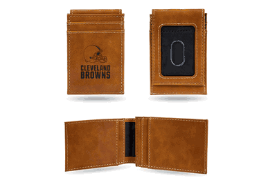 Browns Laser Engraved Brown Front Pocket Wallet