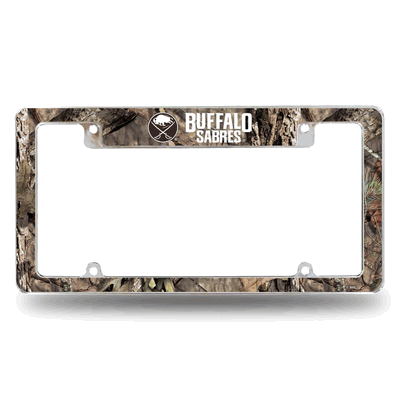 Buffalo Sabres Mossy Oak Chrome Automotive License Plate Frame
