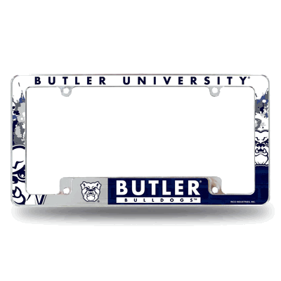 Butler Bulldogs Primary 12"x 6" Chrome Automotive License Plate Frame
