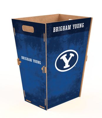 BYU Large Wooden Trash Bin