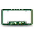 Cal Poly Mustangs12"x 6" Chrome Automotive License Plate Frame Cal Poly Mustangs12"x 6" Chrome Automotive License Plate Frame