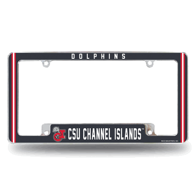 Cal State Channel Islands�Dolphins Chrome Auto License Plate Frame