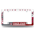 Cal State-Chico Wildcats Primary Chrome Auto License Plate Frame