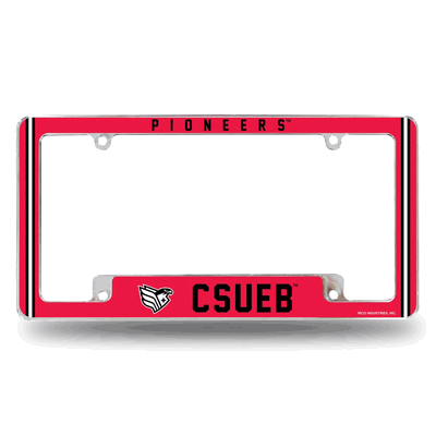 Cal State East Bay�Pioneers 12"x 6" Chrome Auto License Plate Frame