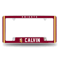 Calvin Knights12"x 6" Chrome Automotive License Plate Frame Calvin Knights12"x 6" Chrome Automotive License Plate Frame