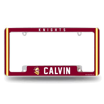 Calvin�Knights12"x 6" Chrome Automotive License Plate Frame