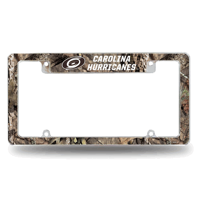 Carolina Hurricanes Mossy Oak Chrome Automotive License Plate Frame