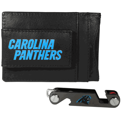Carolina Panthers Leather Cash & Cardholder & Key Organizer