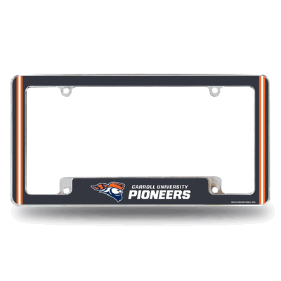 Carroll University�Pioneers 12"x 6" Chrome Auto License Plate Frame
