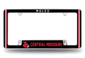 Central Missouri Mules Classic Chrome Auto License Plate Frame