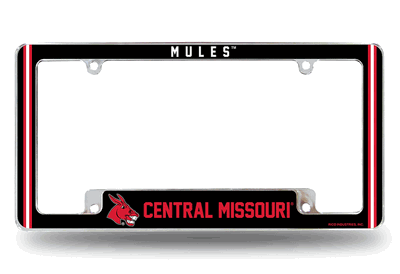 Central Missouri Mules Classic Chrome Auto License Plate Frame