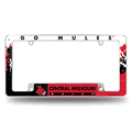 Central Missouri Mules Primary Chrome Auto License Plate Frame