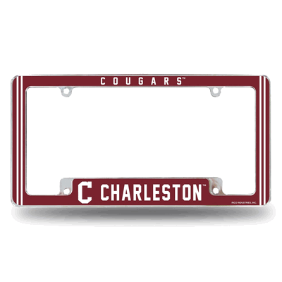Charleston�Cougars12"x 6" Chrome Automotive License Plate Frame