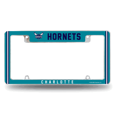 Charlotte Hornets Classic Chrome Automotive License Plate Frame
