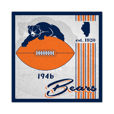 Chicago Bears 10x10 Wood Album Design Sign