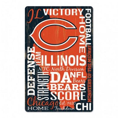 Chicago Bears "Established" Wood Sign