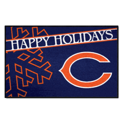 Chicago Bears Happy Holidays Starter Mat