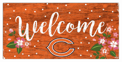 Chicago Bears Welcome Floral Sign - 6x12