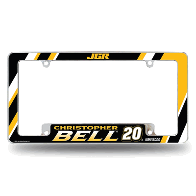 Christopher Bell 12" x 6" Chrome Automotive License Plate Frame