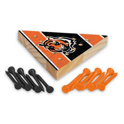 Cincinnati Bengals 4.5" x 4" Wooden Travel Sized Pyramid Game