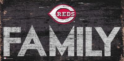 Cincinnati Reds Sign Wood 12x6 Family Design