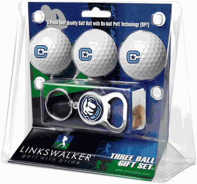 Citadel Bulldogs 3 Ball Gift Pack with Key Chain Bottle Opener
