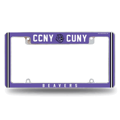 City CUNY�Beavers12"x 6" Chrome Automotive License Plate Frame