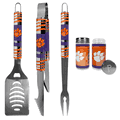 Clemson Tigers 3 Piece Tailgate BBQ Set with Salt and Pepper Shakers Clemson Tigers 3 Piece Tailgate BBQ Set with Salt and Pepper Shakers