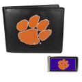 Clemson Tigers Bi-fold Wallet & Color Money Clip Clemson Tigers Bi-fold Wallet & Color Money Clip