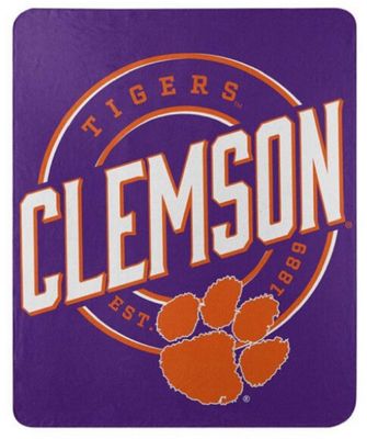 Clemson Tigers Campaign Design Fleece Blanket 50x60
