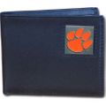 Clemson Tigers Leather Bi-fold Wallet Packaged in Gift Box Clemson Tigers Leather Bi-fold Wallet Packaged in Gift Box