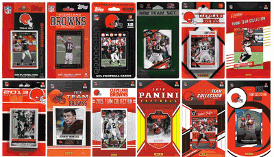 Cleveland Browns 12 Different Licensed Trading Card Team Sets
