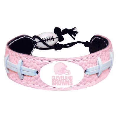Cleveland Browns Bracelet Pink Football