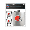 Cleveland Browns Flask and Shot Glass Set Cleveland Browns Flask and Shot Glass Set