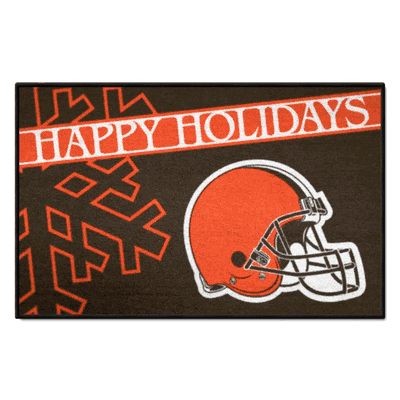 Cleveland Browns Happy Holidays Starter Mat