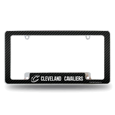 Cleveland Cavaliers Carbon Fiber Chrome Auto License Plate Frame