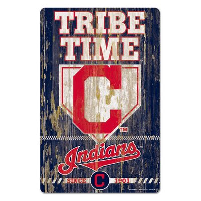Cleveland Indians "Slogan" Wood Sign