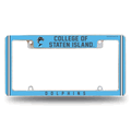 College of Staten Island Dolphins Standard Chrome License Plate Frame College of Staten Island Dolphins Standard Chrome License Plate Frame