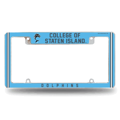 College of Staten Island Dolphins Standard Chrome License Plate Frame