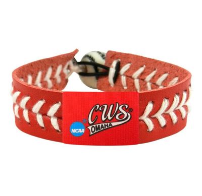 College World Series Bracelet Classic Baseball Logo Red
