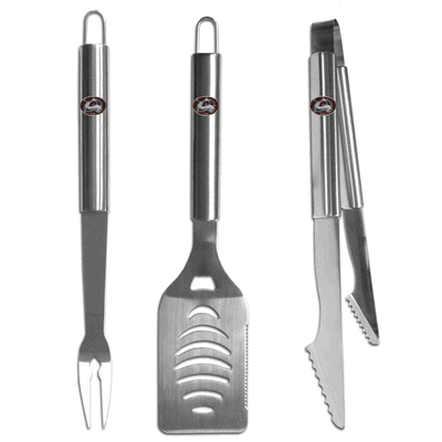 Colorado Avalanche 3 pc Stainless Steel BBQ Set