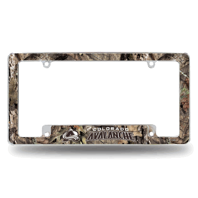 Colorado Avalanche Mossy Oak Chrome Automotive License Plate Frame